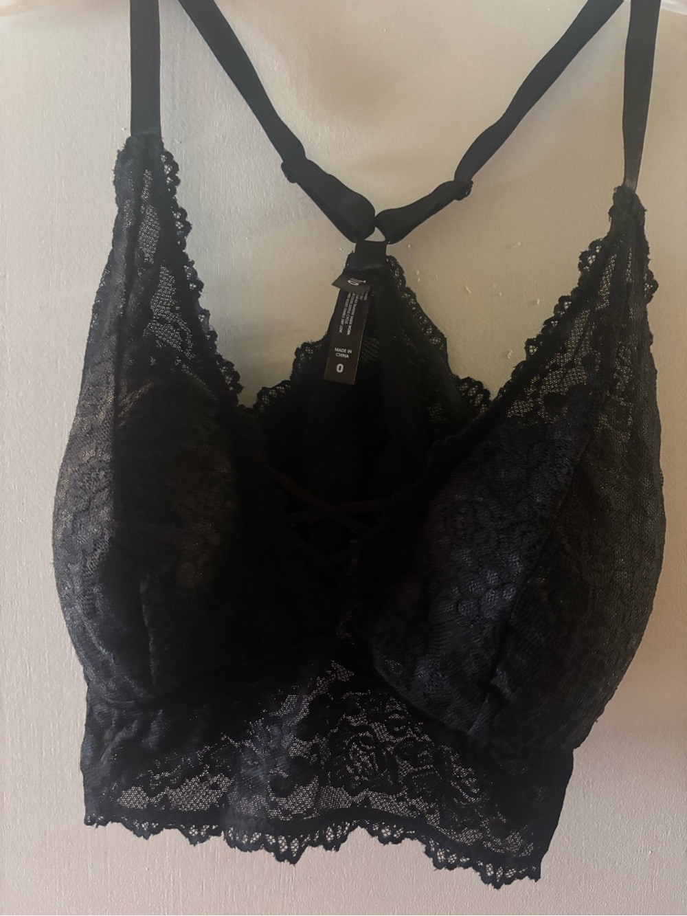 Torrid Black Lace Bralette with Strappy Back - Women Intimates
